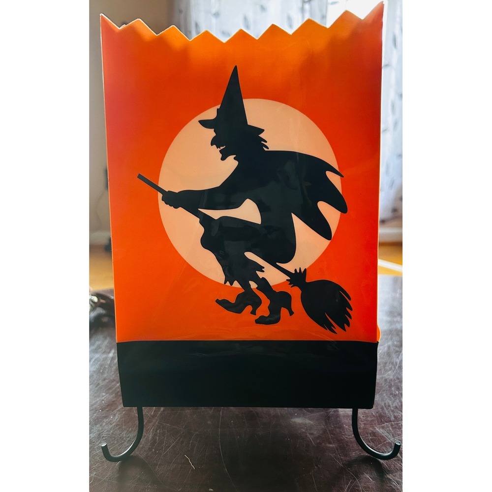 Hallmark Hauntington Vintage Motion Cackling Witch Luminary Plastic 10.5" Spooky - Picture 2 of 12